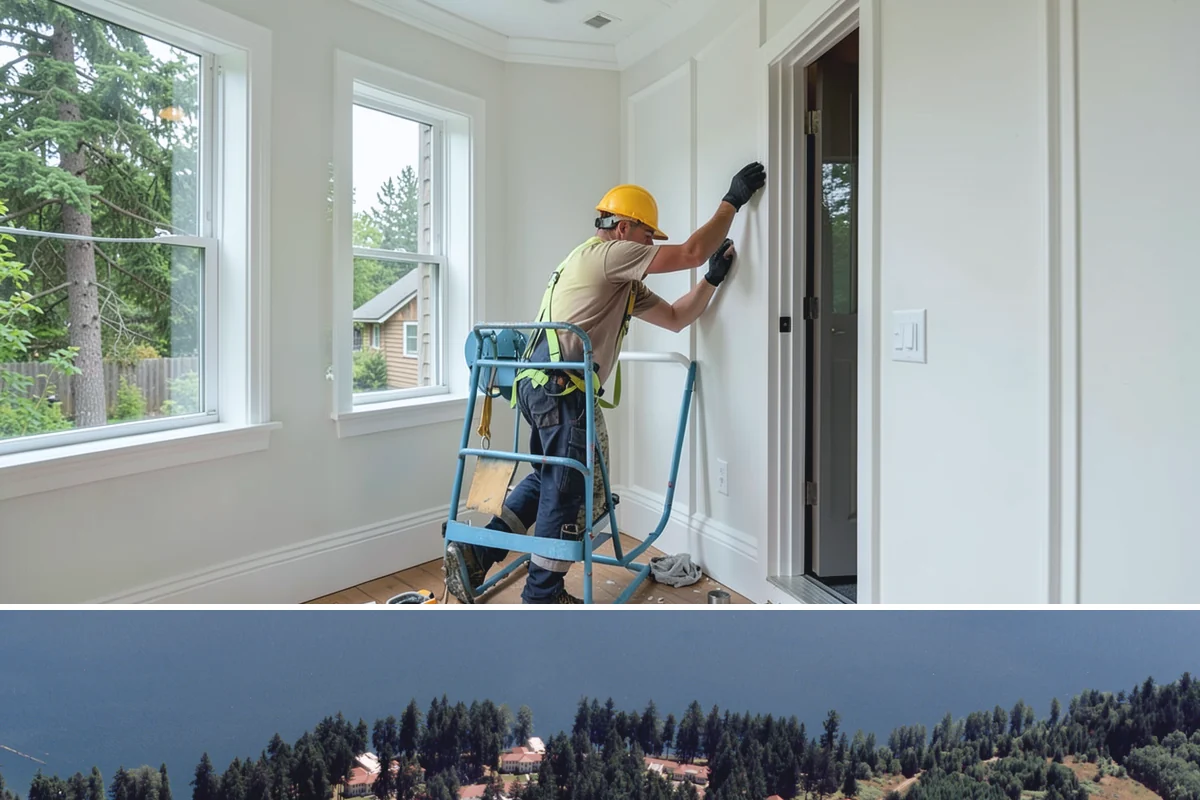 Covered Porch Construction in Lakewood, Pierce County, WA - Roof tie-ins are safest during the dry summer window when your home's wall stays protected during construction.