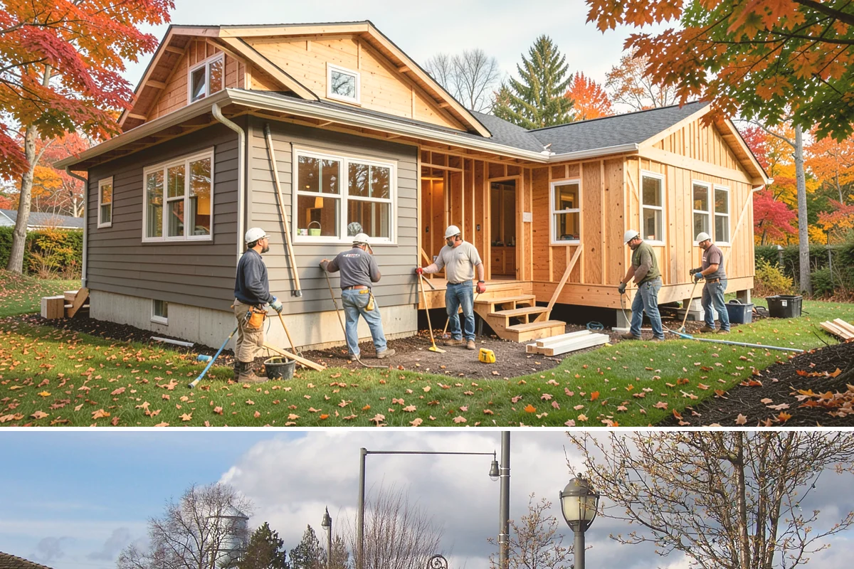 Covered Porch Construction in Marysville, Snohomish County, WA - Roof tie-ins are safest during the dry summer window when your home's wall stays protected during construction.