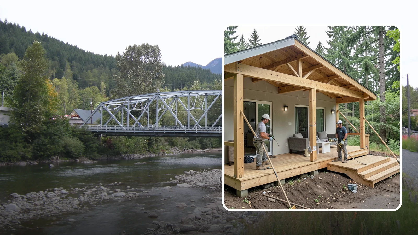 Covered Porch Construction in Skykomish, King County, WA - Covered porch construction that adds a roofed, rain-protected space to your home's exterior.