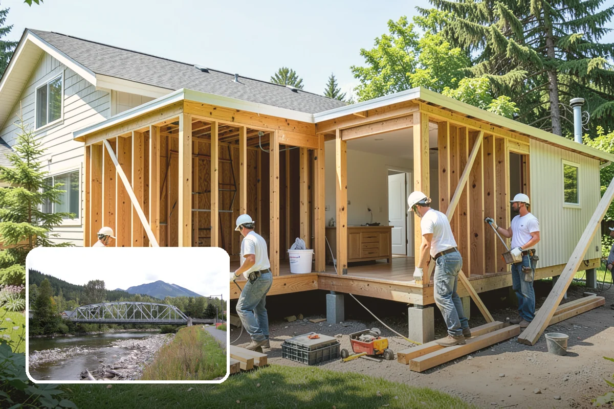 Covered Porch Construction in Skykomish, King County, WA - Provides year-round shelter from rain