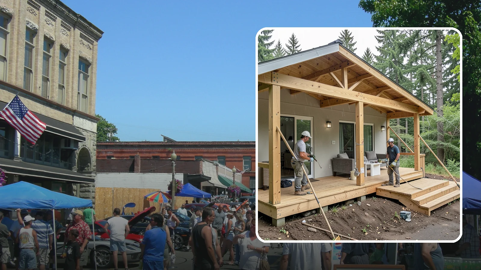 Covered Porch Construction in Snohomish, Snohomish County, WA - Covered porch construction that adds a roofed, rain-protected space to your home's exterior.