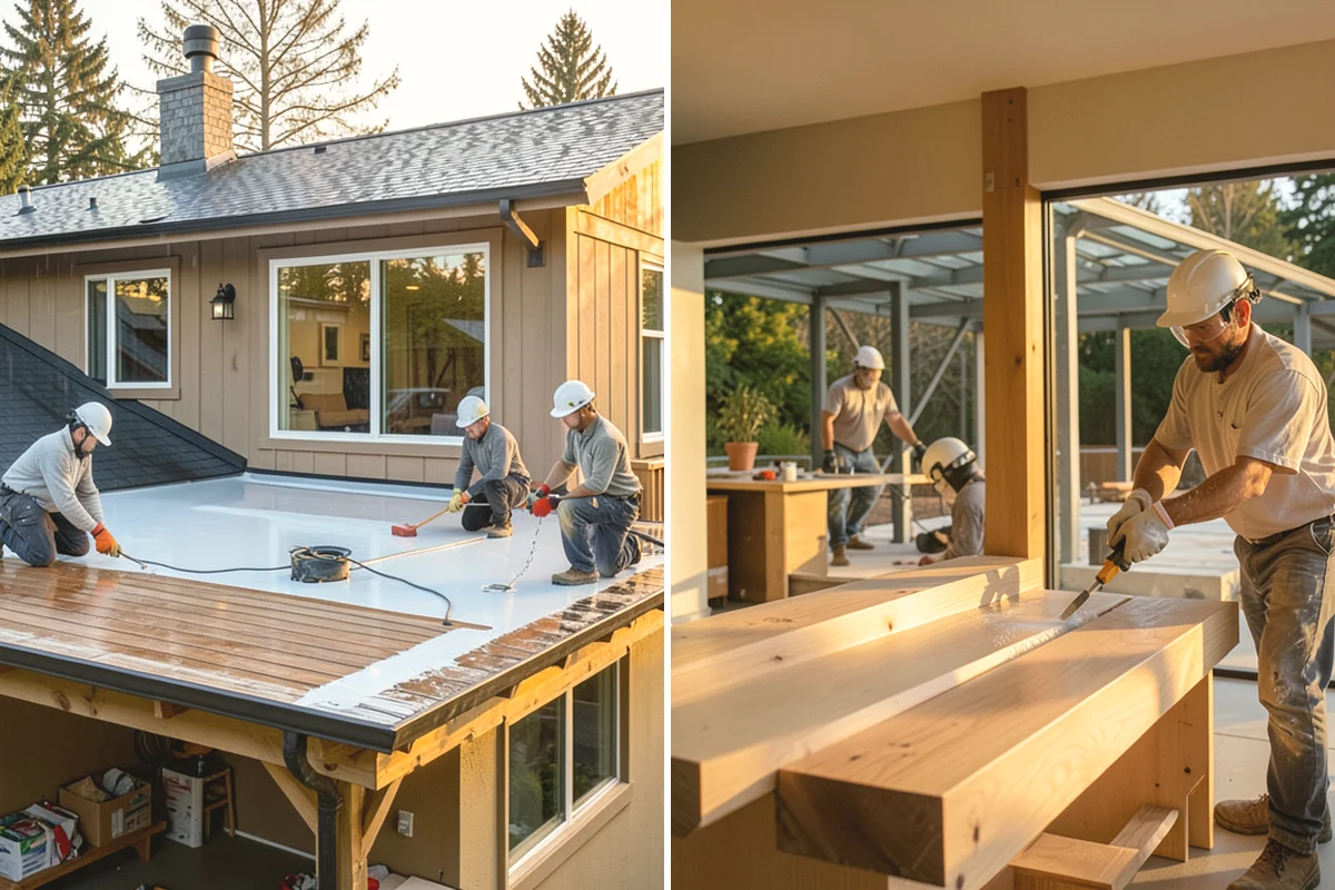 Covered Porch Construction in University Place, Pierce County, WA - Design the covered porch and roofline