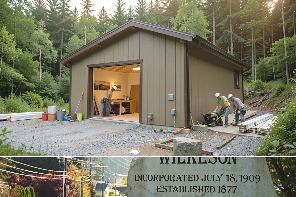Covered Porch Construction in Wilkeson, Pierce County, WA - Roof tie-ins are safest during the dry summer window when your home's wall stays protected during construction.