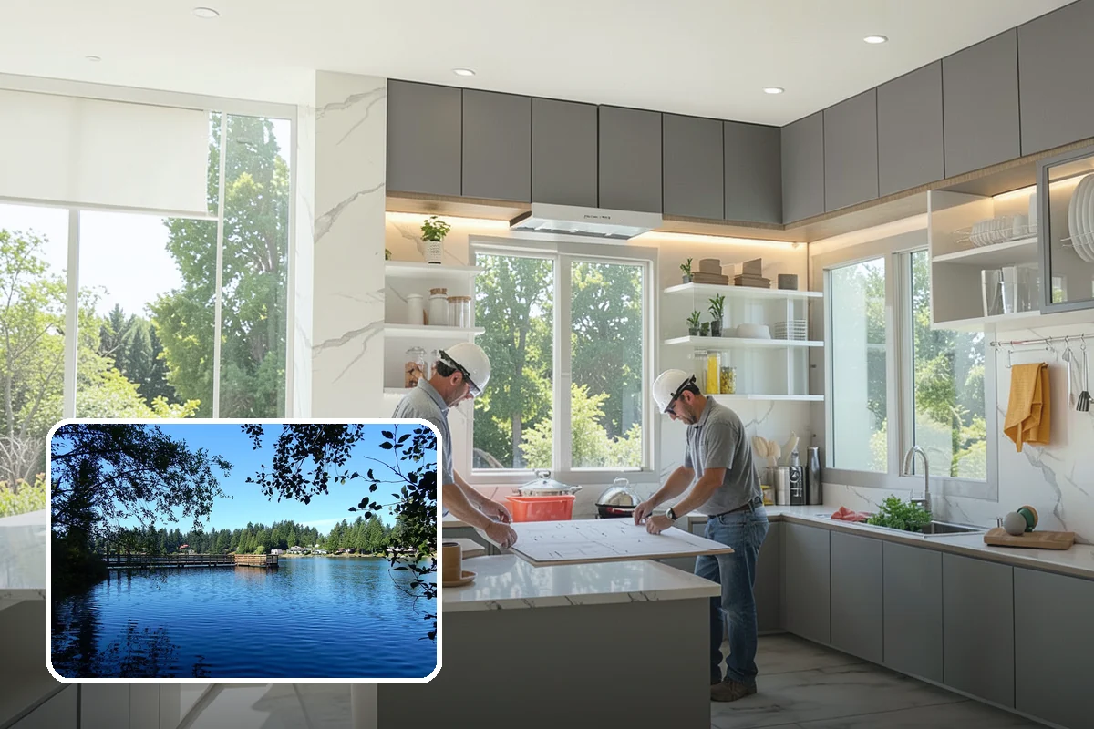 Craft Room Remodeling in Federal Way, King County, WA - Abundant custom storage for supplies and tools