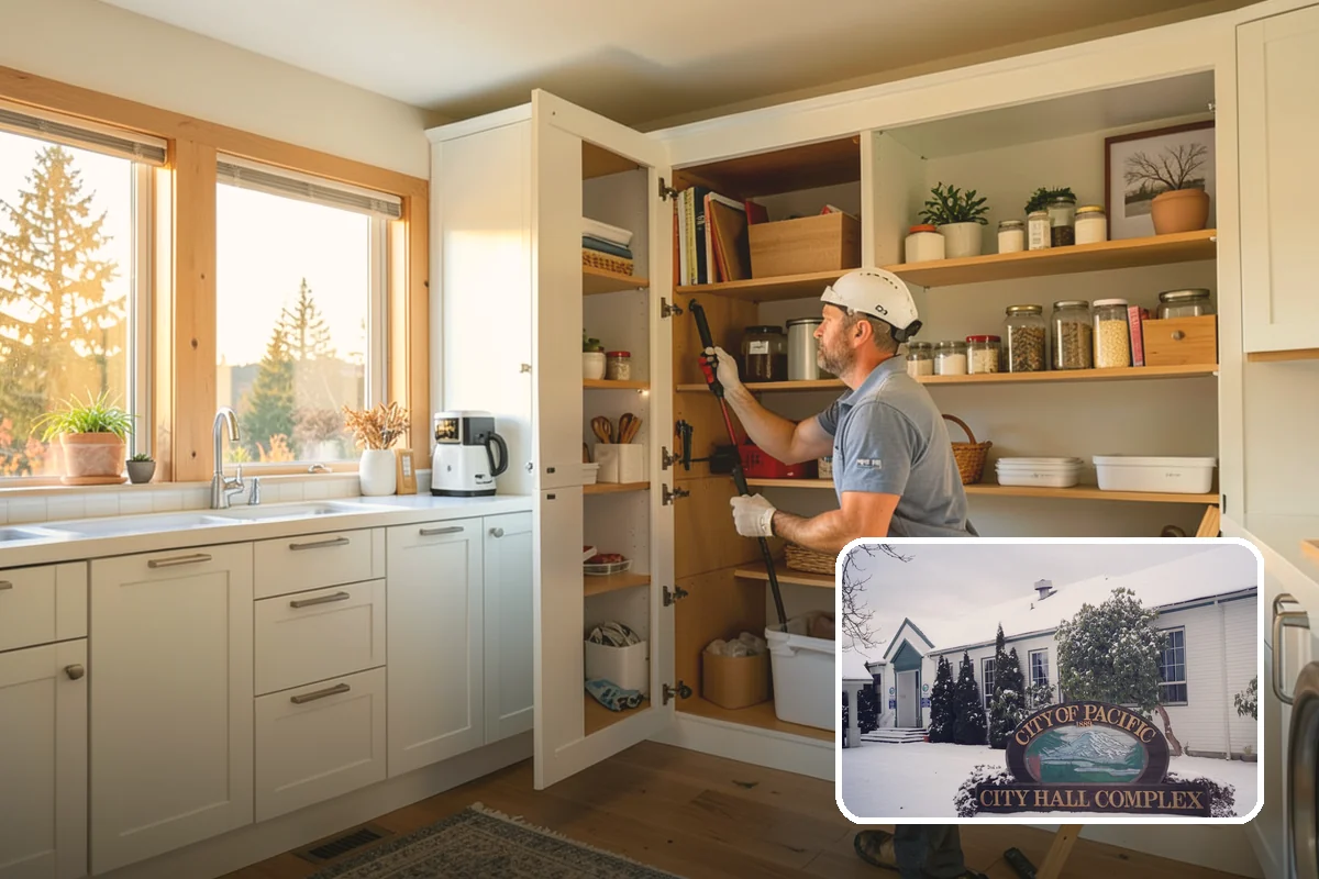 Craft Room Remodeling in Pacific, King County, WA - Abundant custom storage for supplies and tools