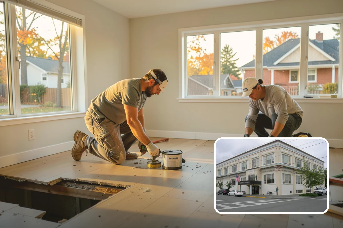 Crawlspace Encapsulation in Anacortes, Skagit County, WA - Stops ground moisture and condensation from reaching floor framing
