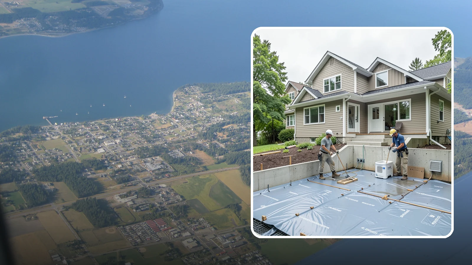 Crawlspace Encapsulation in Coupeville, Island County, WA - Sealing your crawlspace with a heavy-duty liner and moisture controls to keep Puget Sound damp out of the structure beneath your...