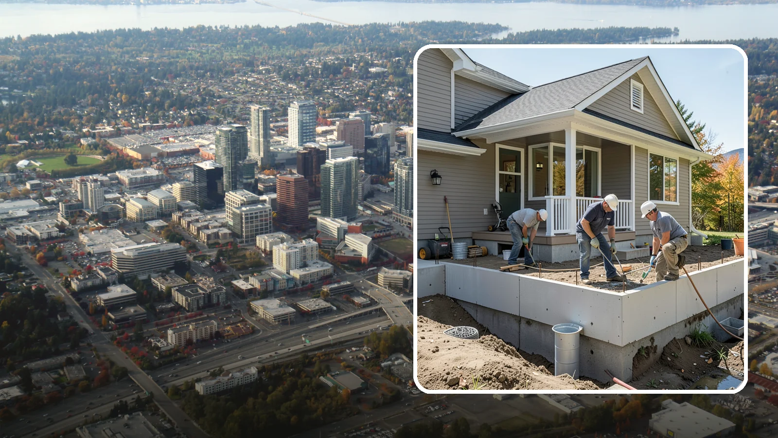 Crawlspace Foundation in Bellevue, King County, WA - We build vented or conditioned crawlspace foundations that lift your home above damp ground and ease future access.