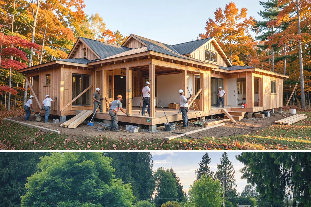 Crawlspace Foundation in Bonney Lake, Pierce County, WA - Crawlspace footing and wall work proceeds in most weather, with pours scheduled around dry windows to protect fresh concrete.