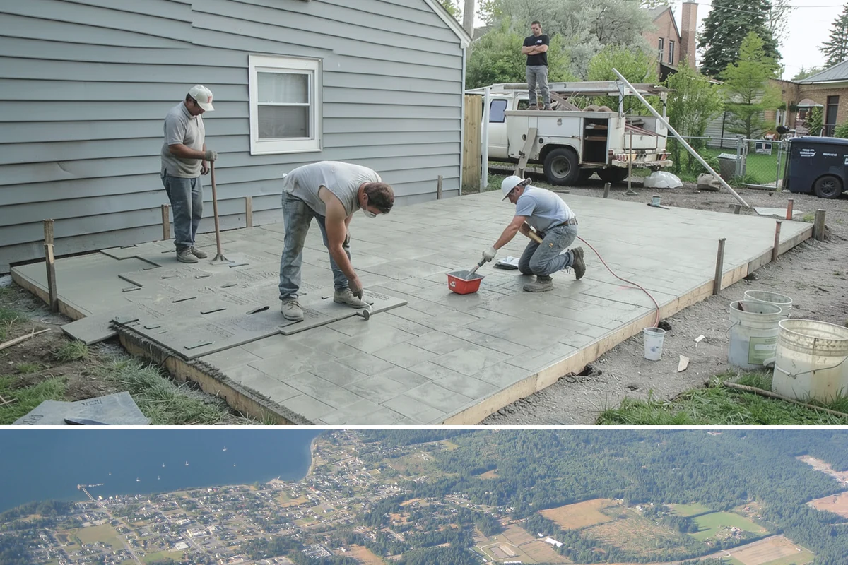 Crawlspace Foundation in Coupeville, Island County, WA - Crawlspace footing and wall work proceeds in most weather, with pours scheduled around dry windows to protect fresh concrete.