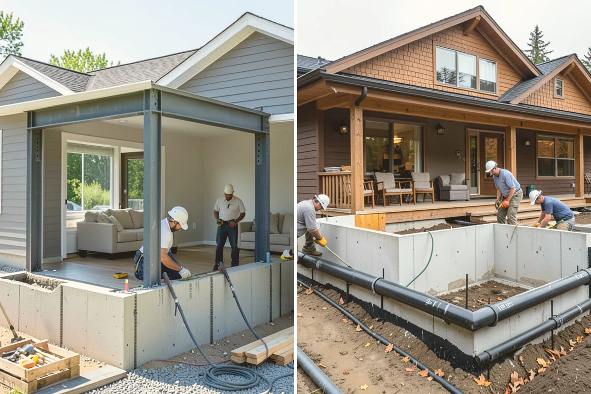 Crawlspace Foundation in Edmonds, Snohomish County, WA - Excavate and pour footings and perimeter stem walls