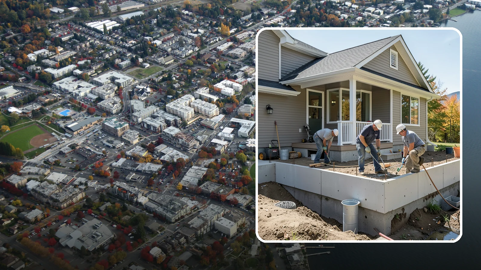 Crawlspace Foundation in Kirkland, King County, WA - We build vented or conditioned crawlspace foundations that lift your home above damp ground and ease future access.