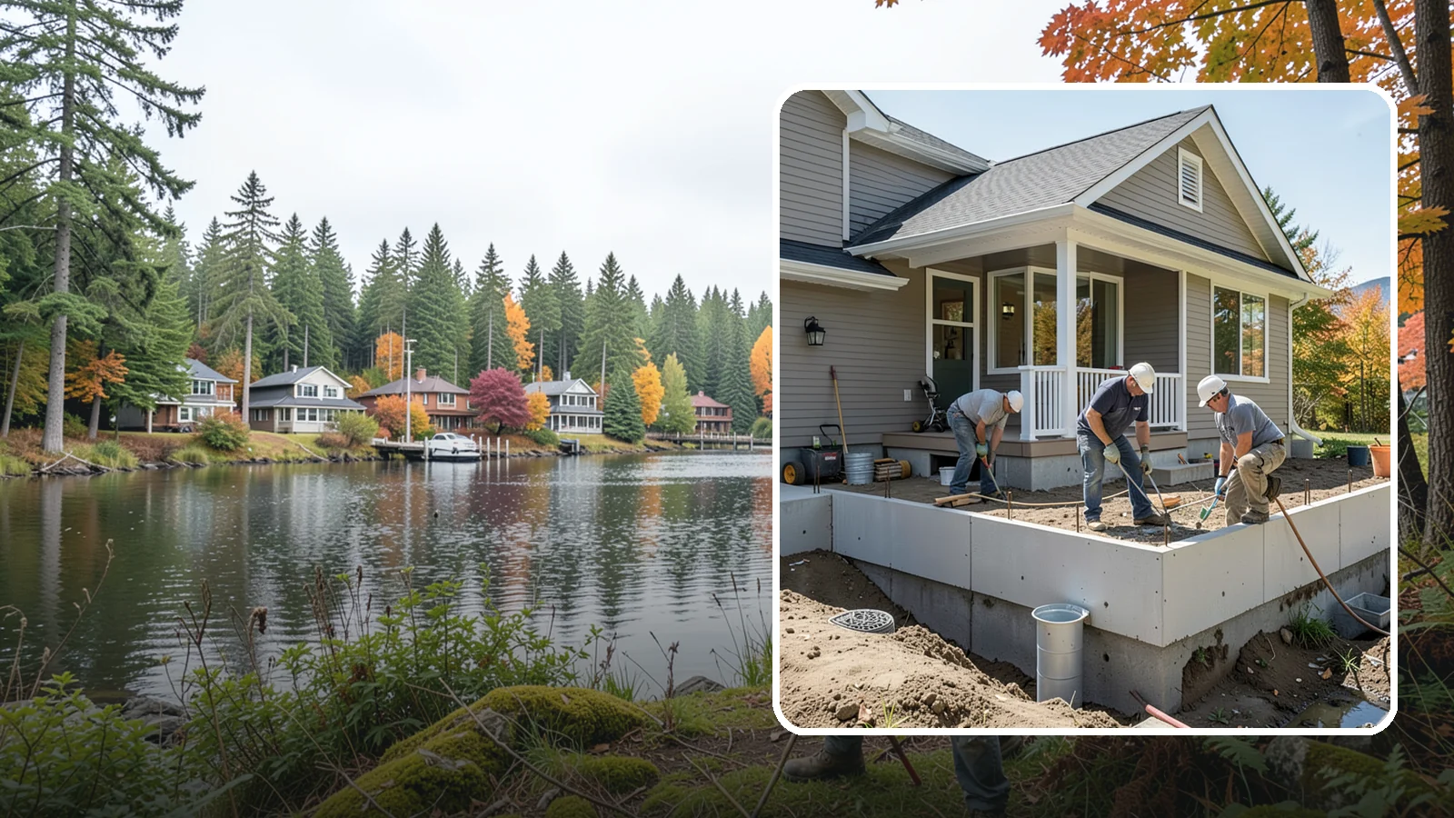 Crawlspace Foundation in La Conner, Skagit County, WA - We build vented or conditioned crawlspace foundations that lift your home above damp ground and ease future access.