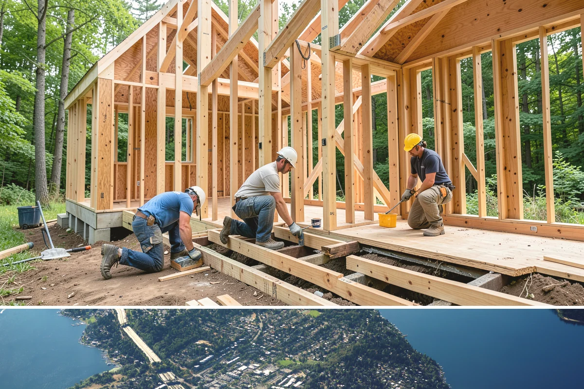 Crawlspace Foundation in Mercer Island, King County, WA - Crawlspace footing and wall work proceeds in most weather, with pours scheduled around dry windows to protect fresh concrete.