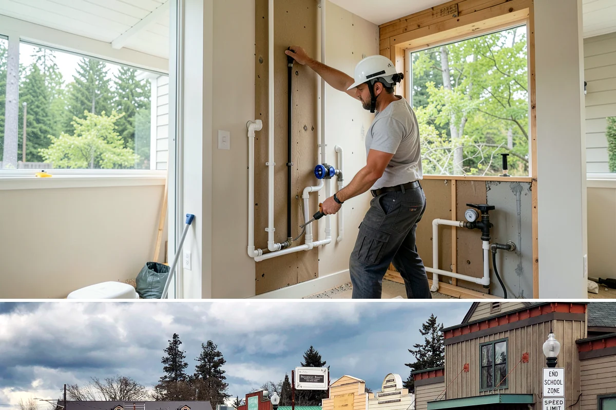 Crawlspace Foundation in Roy, Pierce County, WA - Crawlspace footing and wall work proceeds in most weather, with pours scheduled around dry windows to protect fresh concrete.