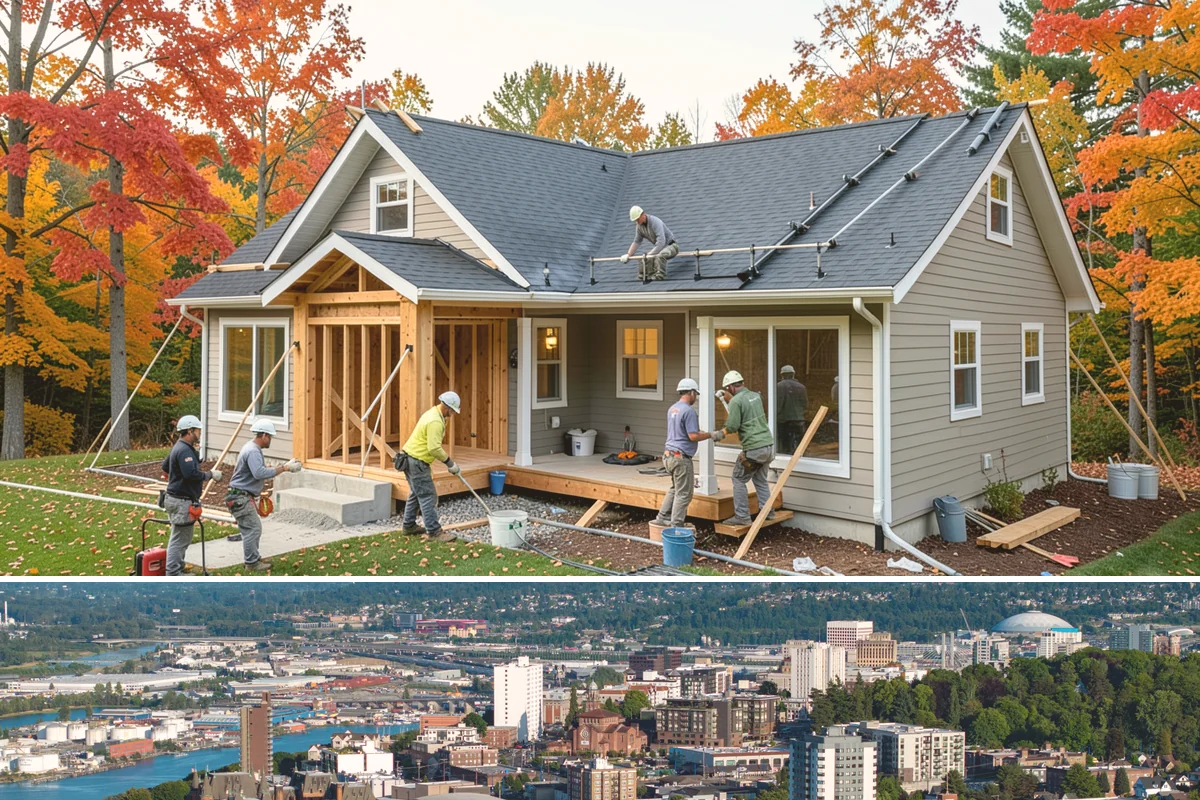 Crawlspace Foundation in Tacoma, Pierce County, WA - Crawlspace footing and wall work proceeds in most weather, with pours scheduled around dry windows to protect fresh concrete.