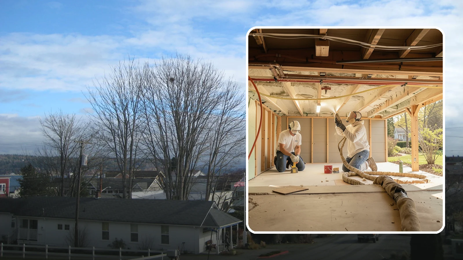 Crawlspace Insulation in Langley, Island County, WA - We insulate crawlspaces to warm floors above and defend against the persistent moisture beneath PNW homes.