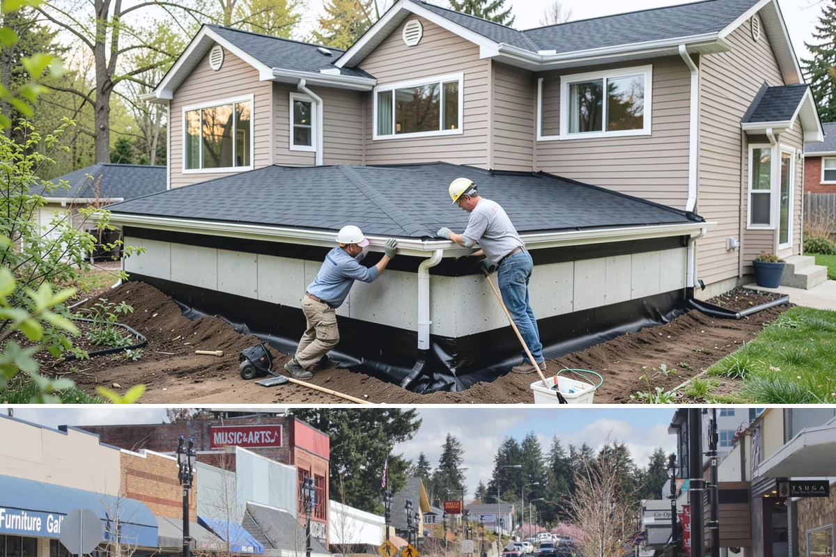Crawlspace Vapor Barrier in Bothell, King County, WA - A vapor barrier can go in any time of year, though installing before winter maximizes the dry-out benefit through the rainy...