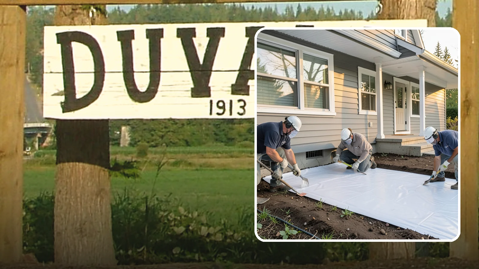 Crawlspace Vapor Barrier in Duvall, King County, WA - Laying a sealed ground sheet across the crawlspace floor to block soil moisture from evaporating into the structure.