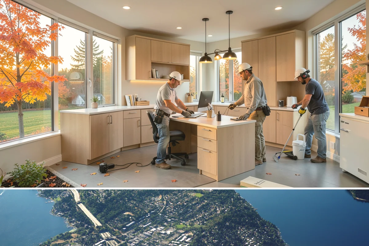 Crawlspace Vapor Barrier in Mercer Island, King County, WA - A vapor barrier can go in any time of year, though installing before winter maximizes the dry-out benefit through the rainy...