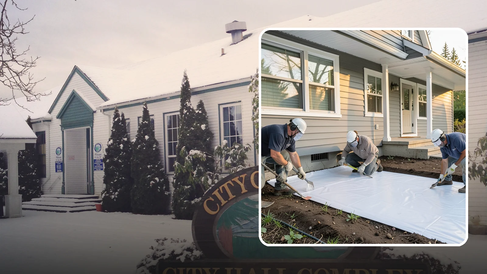 Crawlspace Vapor Barrier in Pacific, King County, WA - Laying a sealed ground sheet across the crawlspace floor to block soil moisture from evaporating into the structure.