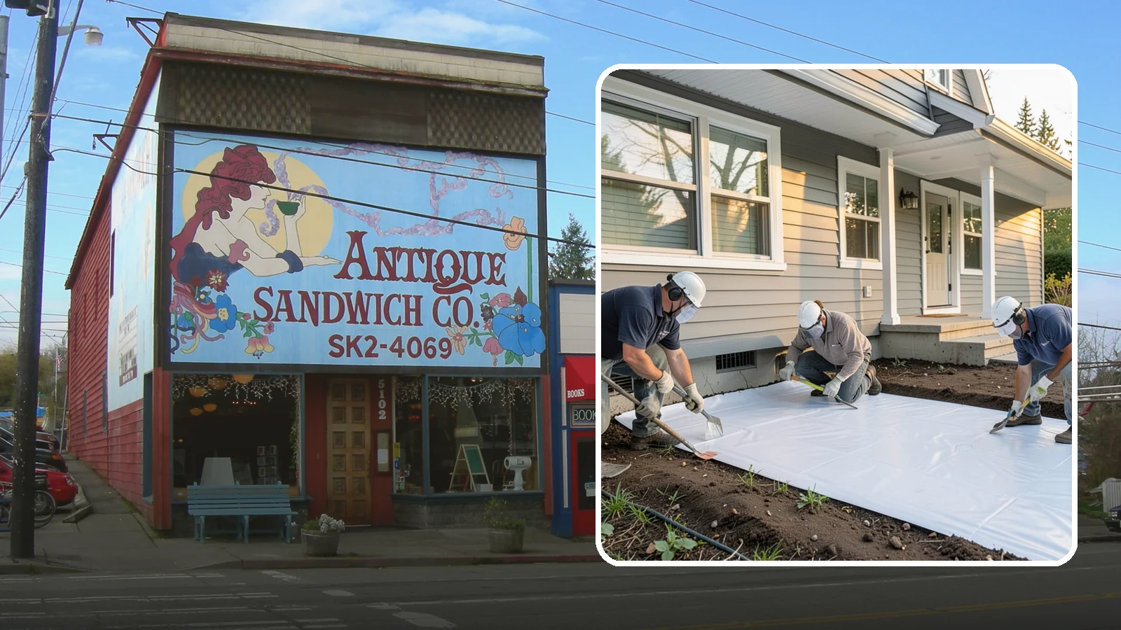Crawlspace Vapor Barrier in Ruston, Pierce County, WA - Laying a sealed ground sheet across the crawlspace floor to block soil moisture from evaporating into the structure.