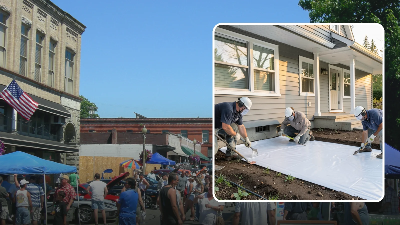 Crawlspace Vapor Barrier in Snohomish, Snohomish County, WA - Laying a sealed ground sheet across the crawlspace floor to block soil moisture from evaporating into the structure.