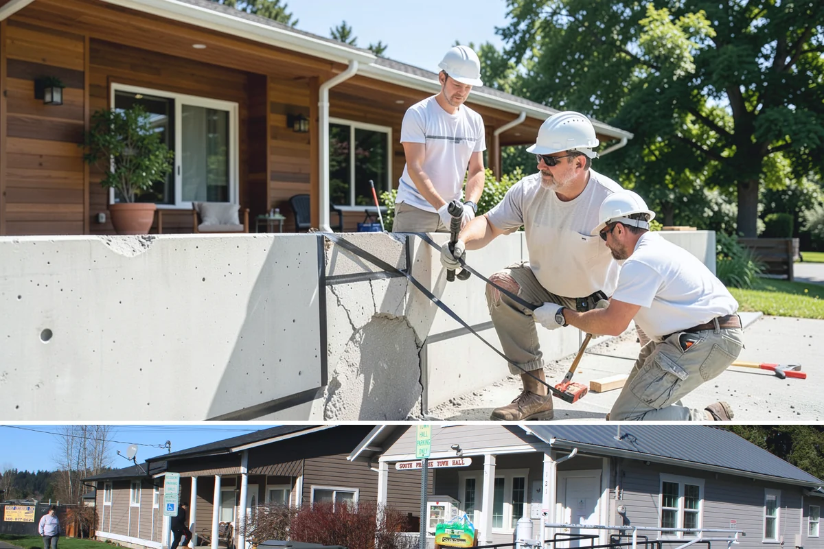 Crawlspace Vapor Barrier in South Prairie, Pierce County, WA - A vapor barrier can go in any time of year, though installing before winter maximizes the dry-out benefit through the rainy...