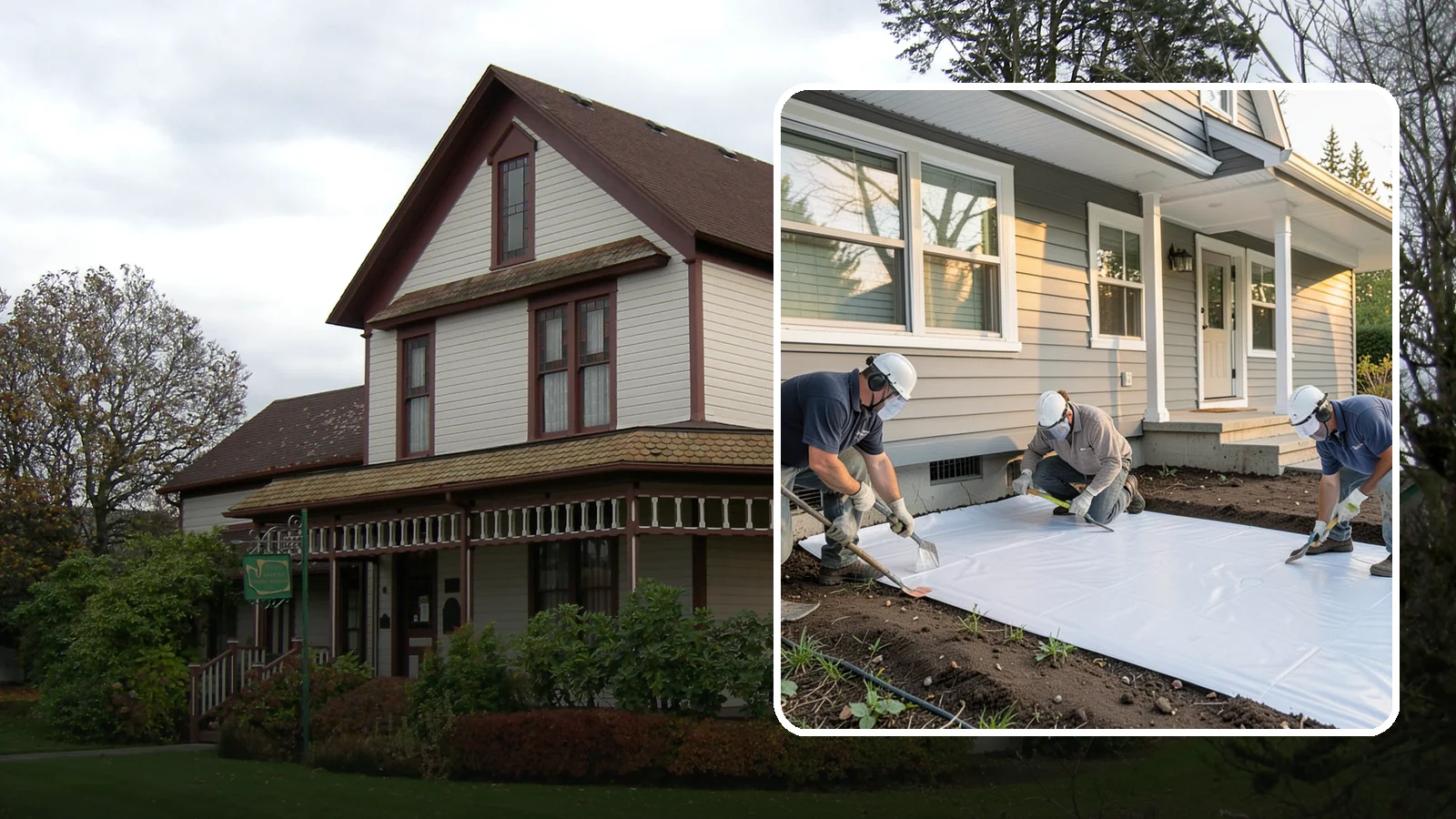 Crawlspace Vapor Barrier in Sumner, Pierce County, WA - Laying a sealed ground sheet across the crawlspace floor to block soil moisture from evaporating into the structure.