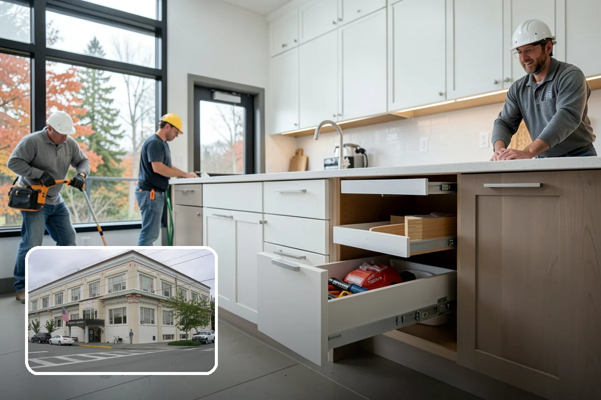 Crown Molding Installation in Anacortes, Skagit County, WA - Correct spring-angle cuts for seamless corners