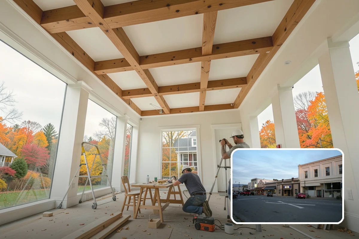 Crown Molding Installation in Burlington, Skagit County, WA - Correct spring-angle cuts for seamless corners