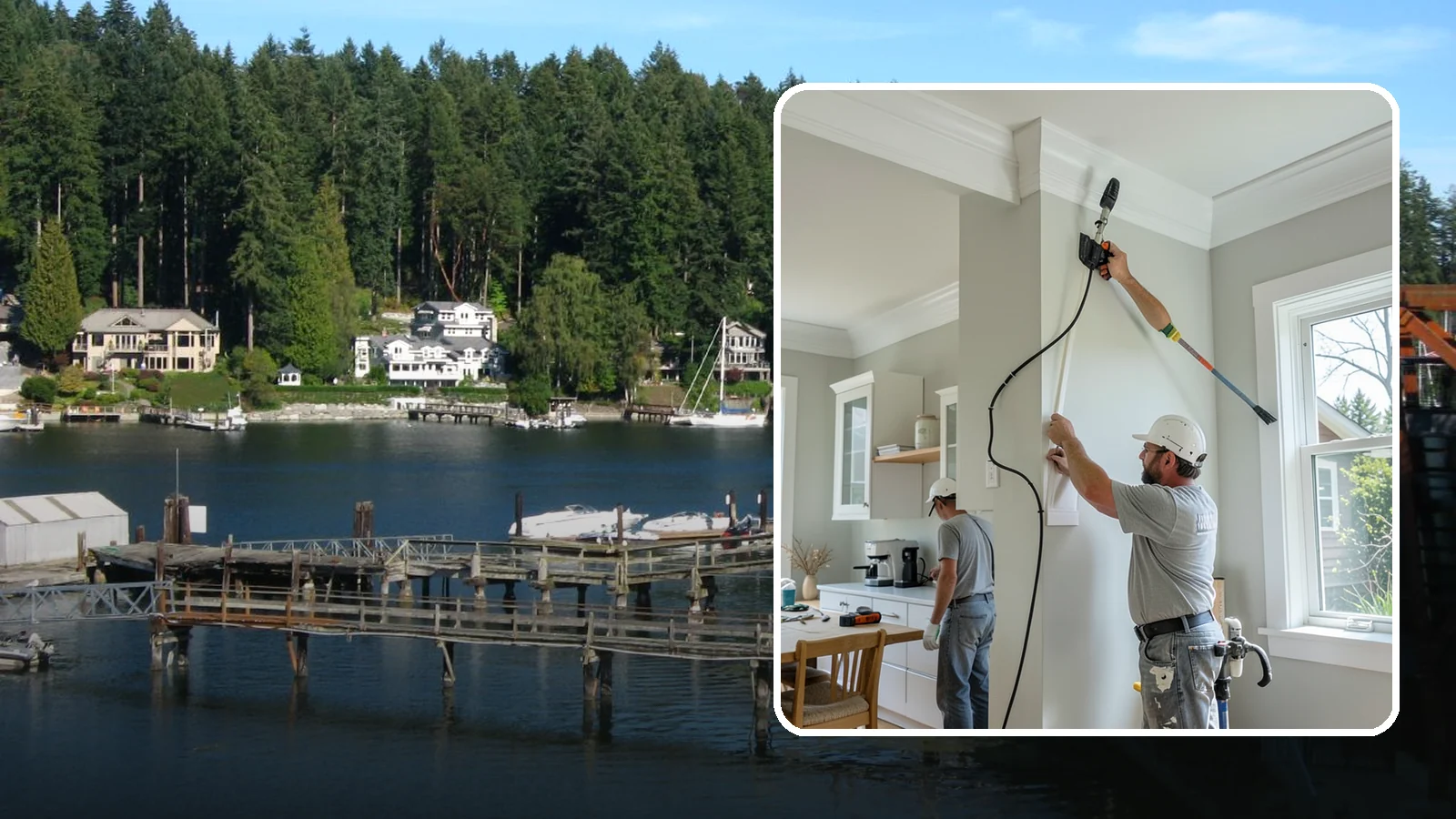 Crown Molding Installation in Gig Harbor, Pierce County, WA - Elegant crown molding installation that adds architectural height and refinement where walls meet the ceiling.
