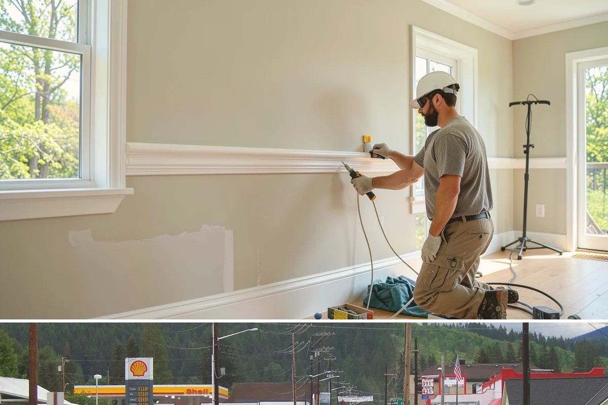 Crown Molding Installation in Granite Falls, Snohomish County, WA - Crown molding is an indoor upgrade that installs cleanly year-round, and the darker PNW winter months are an ideal time to add...