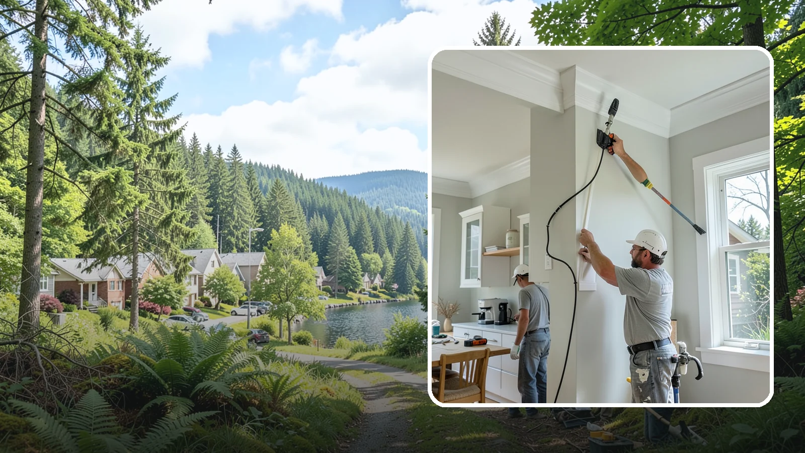 Crown Molding Installation in Lake Forest Park, King County, WA - Elegant crown molding installation that adds architectural height and refinement where walls meet the ceiling.
