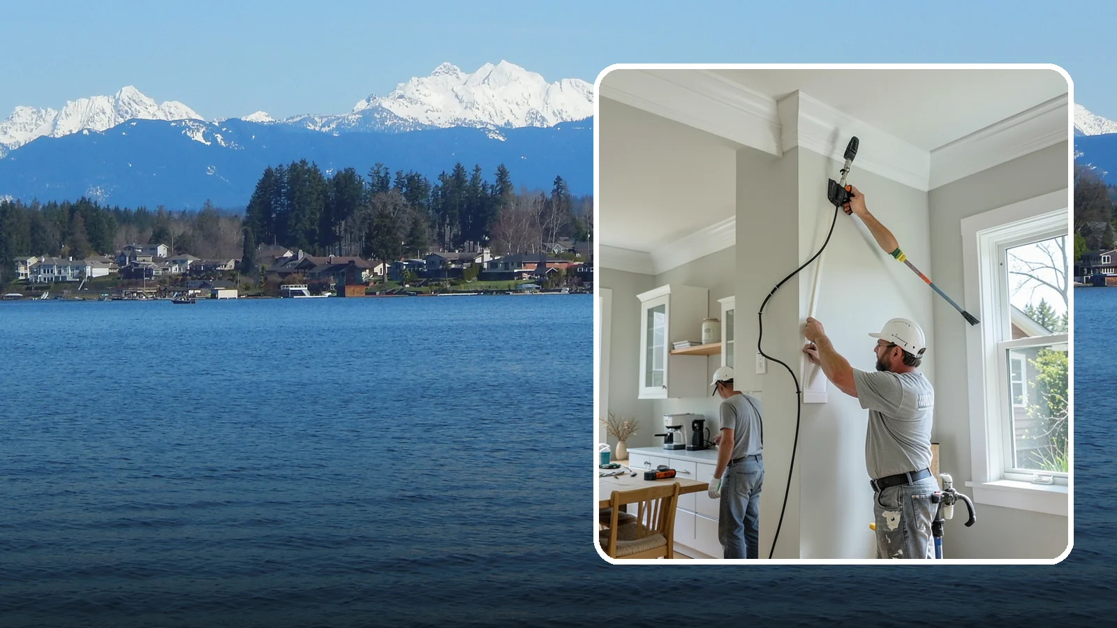 Crown Molding Installation in Lake Stevens, Snohomish County, WA - Elegant crown molding installation that adds architectural height and refinement where walls meet the ceiling.