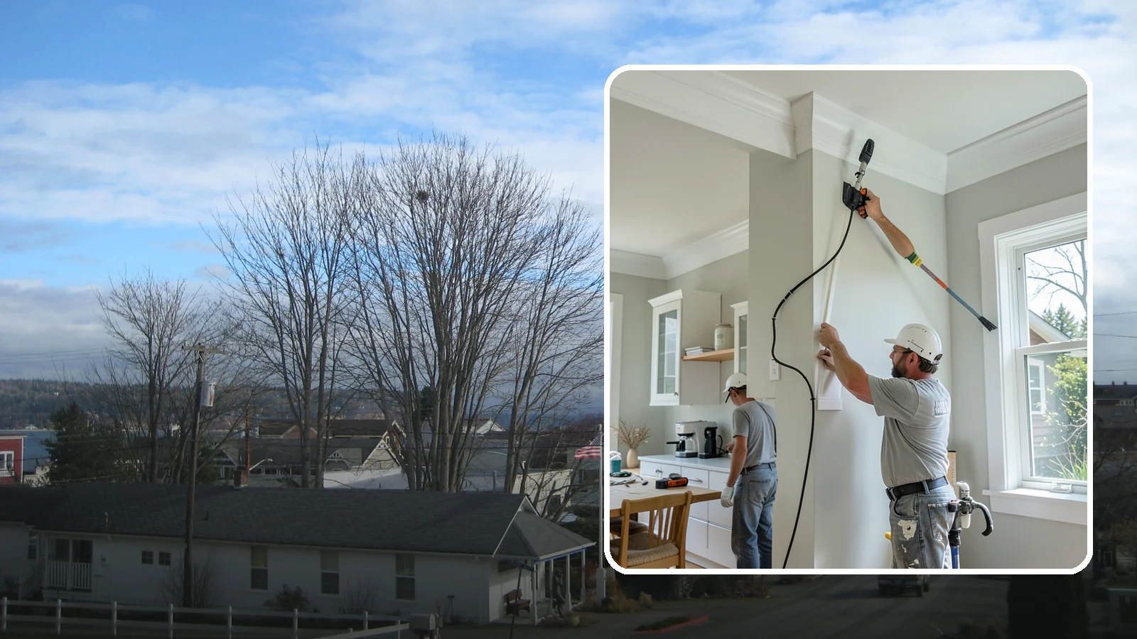 Crown Molding Installation in Langley, Island County, WA - Elegant crown molding installation that adds architectural height and refinement where walls meet the ceiling.