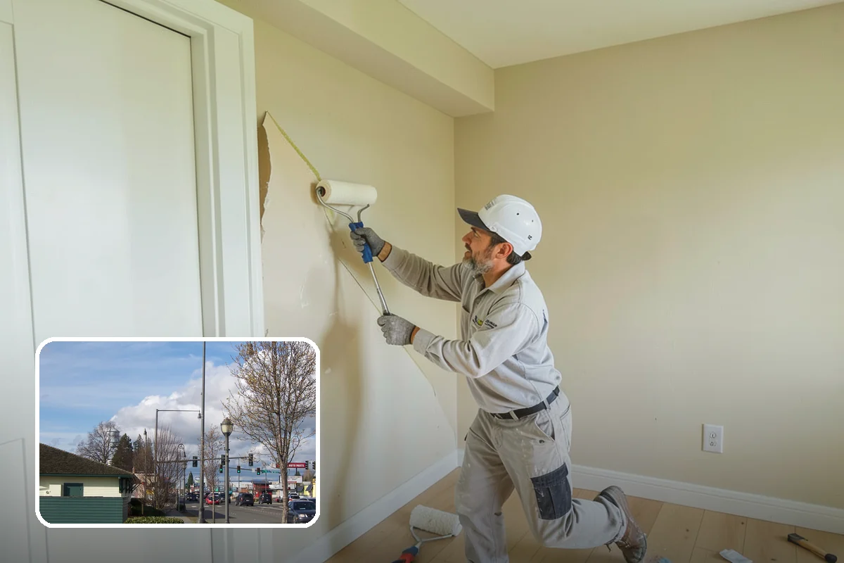 Crown Molding Installation in Marysville, Snohomish County, WA - Correct spring-angle cuts for seamless corners