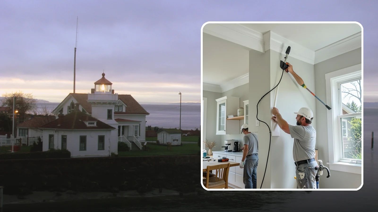 Crown Molding Installation in Mukilteo, Snohomish County, WA - Elegant crown molding installation that adds architectural height and refinement where walls meet the ceiling.