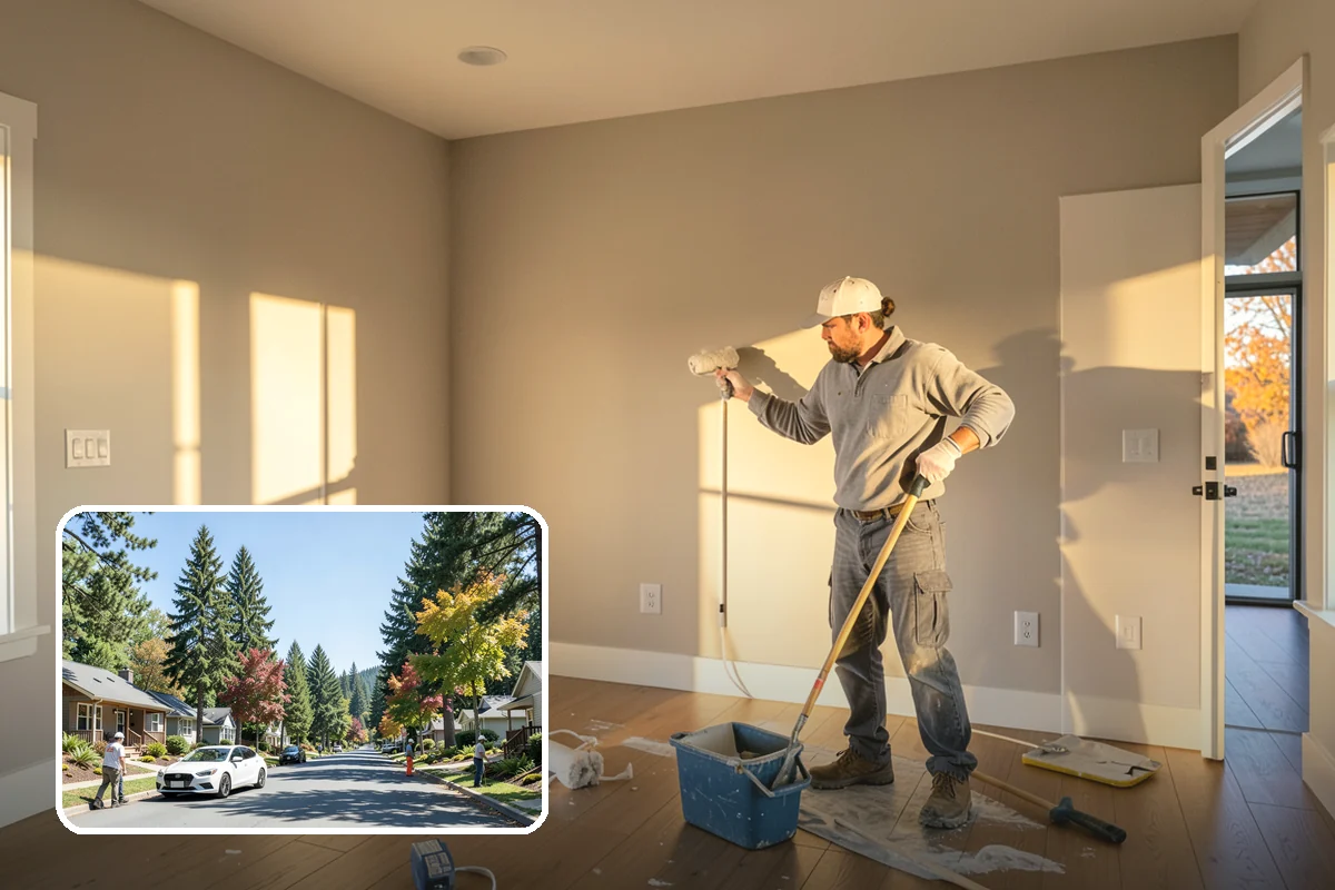 Crown Molding Installation in Orting, Pierce County, WA - Correct spring-angle cuts for seamless corners