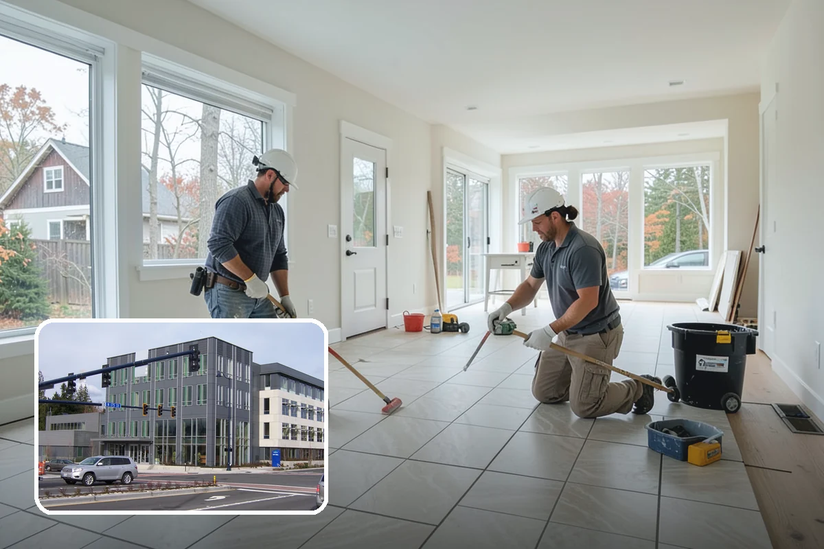 Crown Molding Installation in Shoreline, King County, WA - Correct spring-angle cuts for seamless corners