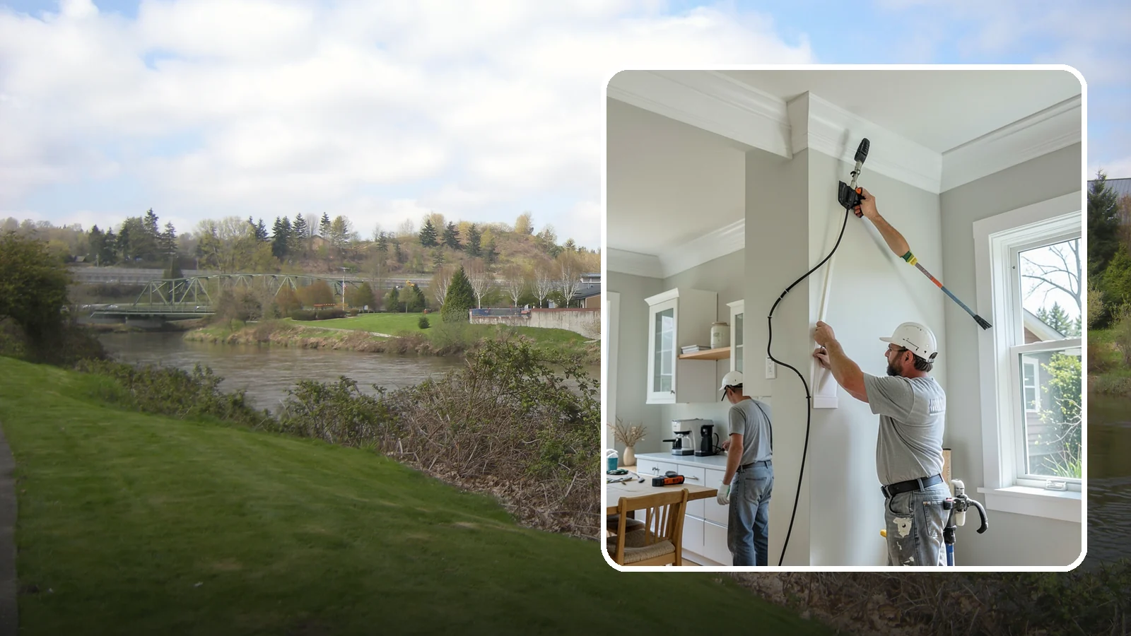 Crown Molding Installation in Tukwila, King County, WA - Elegant crown molding installation that adds architectural height and refinement where walls meet the ceiling.