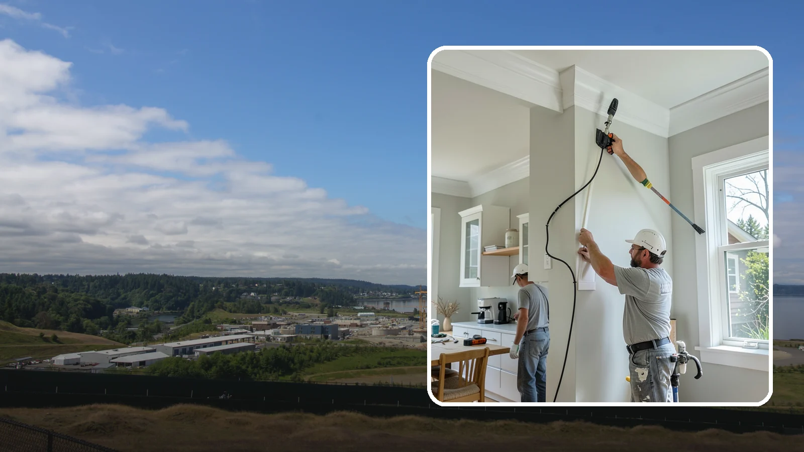 Crown Molding Installation in University Place, Pierce County, WA - Elegant crown molding installation that adds architectural height and refinement where walls meet the ceiling.
