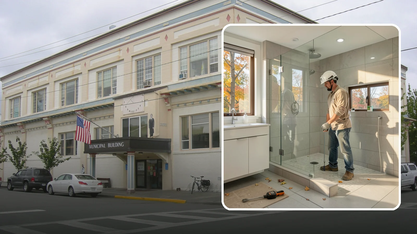 Curbless Shower Installation in Anacortes, Skagit County, WA - A curbless shower installation creates a seamless, zero-threshold bathing area with no barrier to step over.