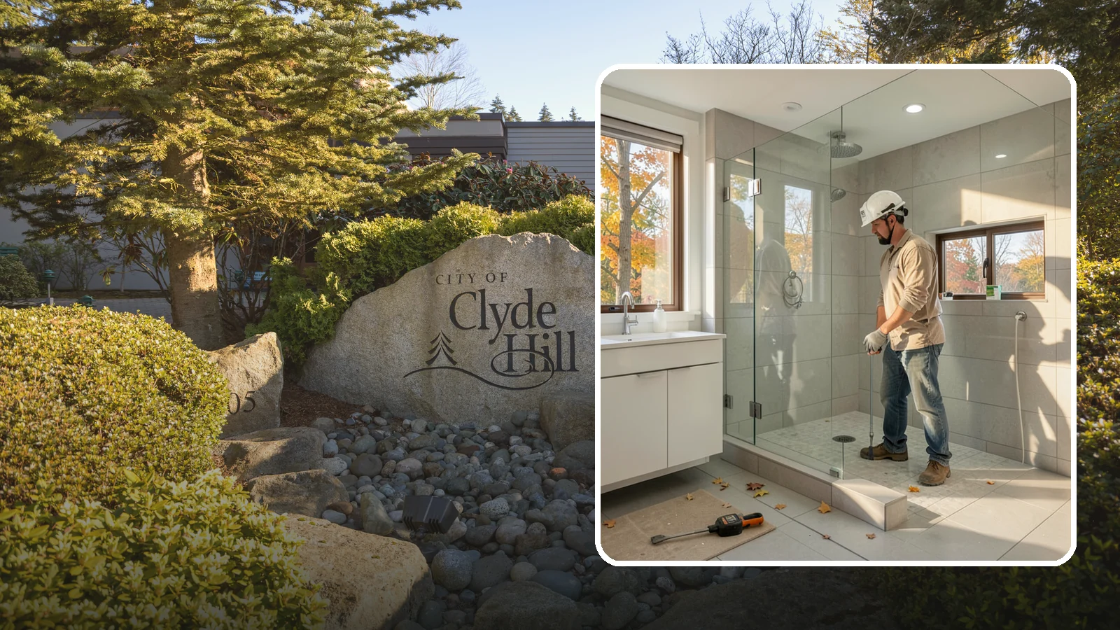 Curbless Shower Installation in Clyde Hill, King County, WA - A curbless shower installation creates a seamless, zero-threshold bathing area with no barrier to step over.