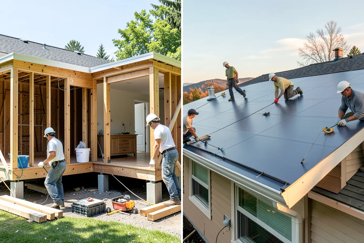 Curbless Shower Installation in DuPont, Pierce County, WA - Recess and slope the subfloor for drainage