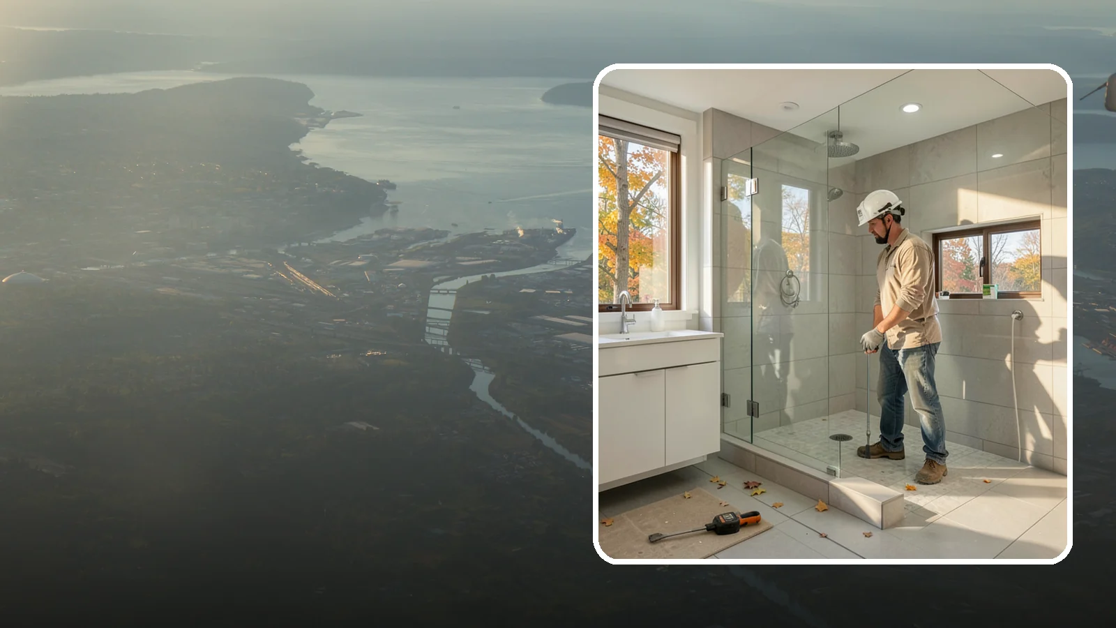 Curbless Shower Installation in Fife, Pierce County, WA - A curbless shower installation creates a seamless, zero-threshold bathing area with no barrier to step over.