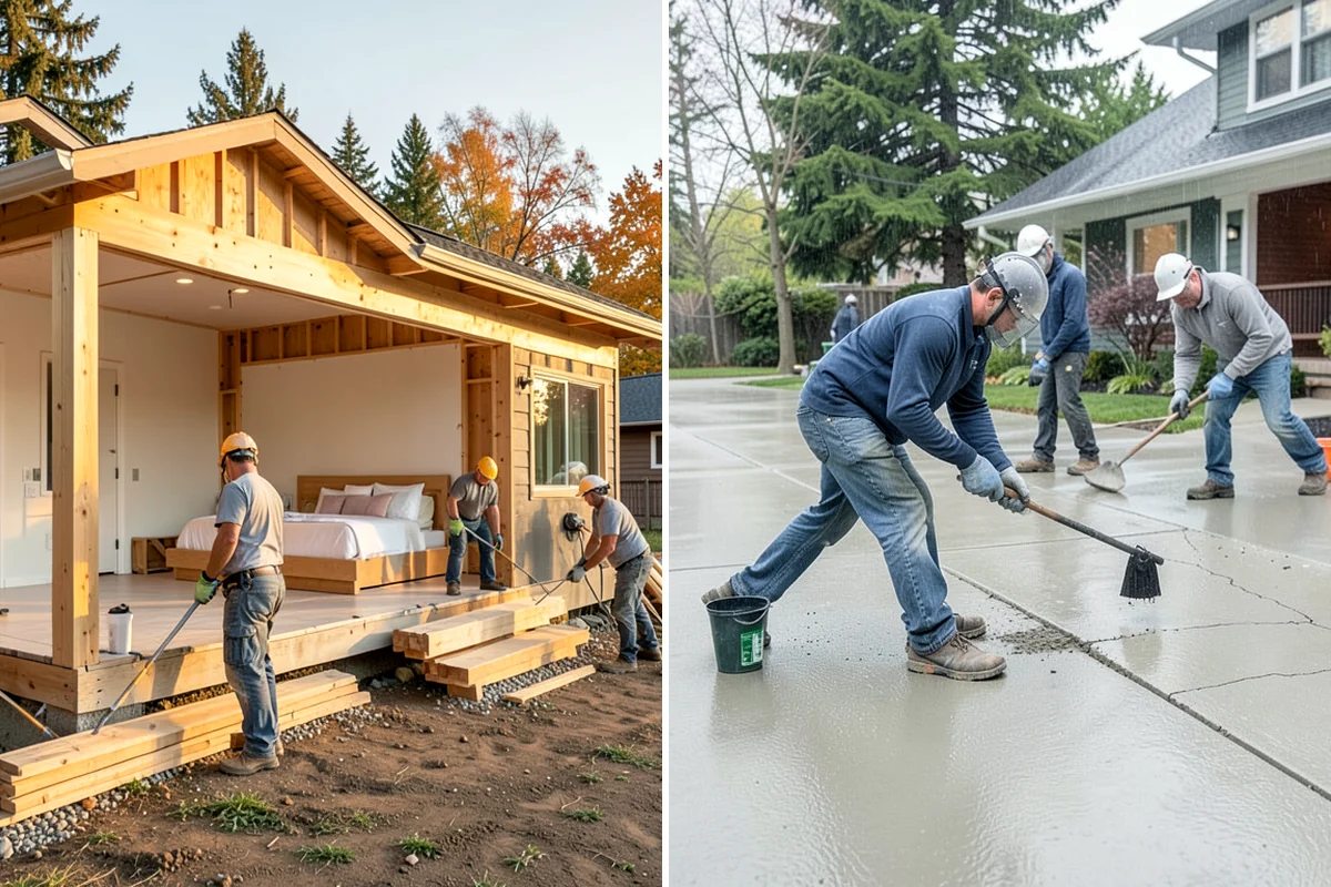 Curbless Shower Installation in Gig Harbor, Pierce County, WA - Recess and slope the subfloor for drainage