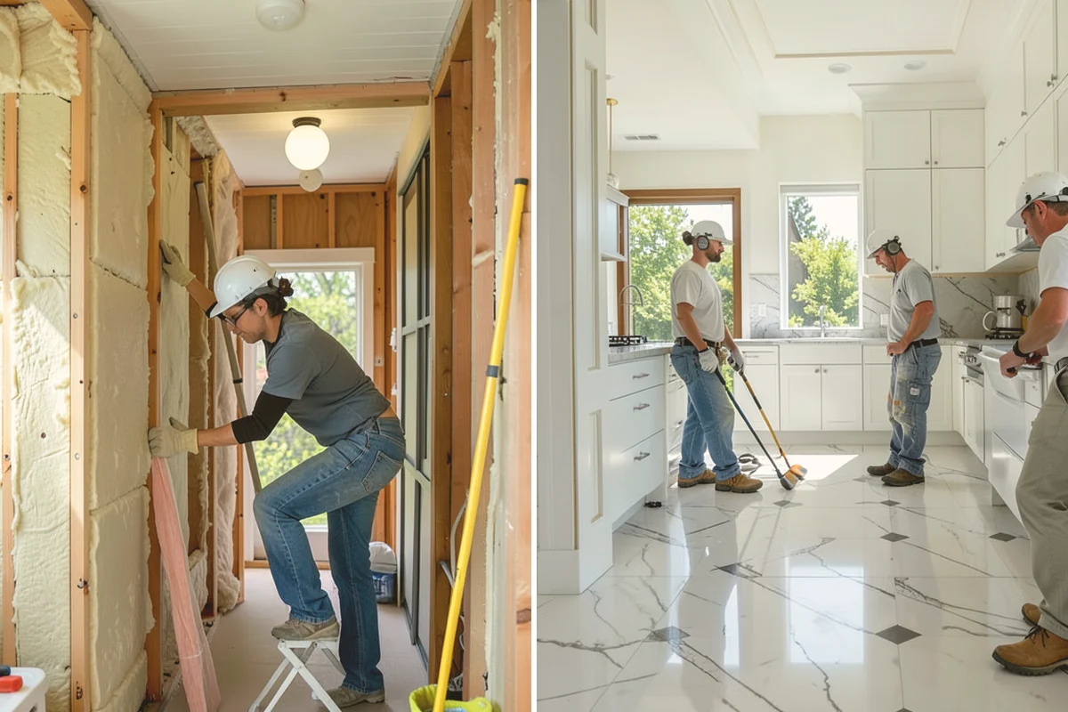 Curbless Shower Installation in Kirkland, King County, WA - Recess and slope the subfloor for drainage