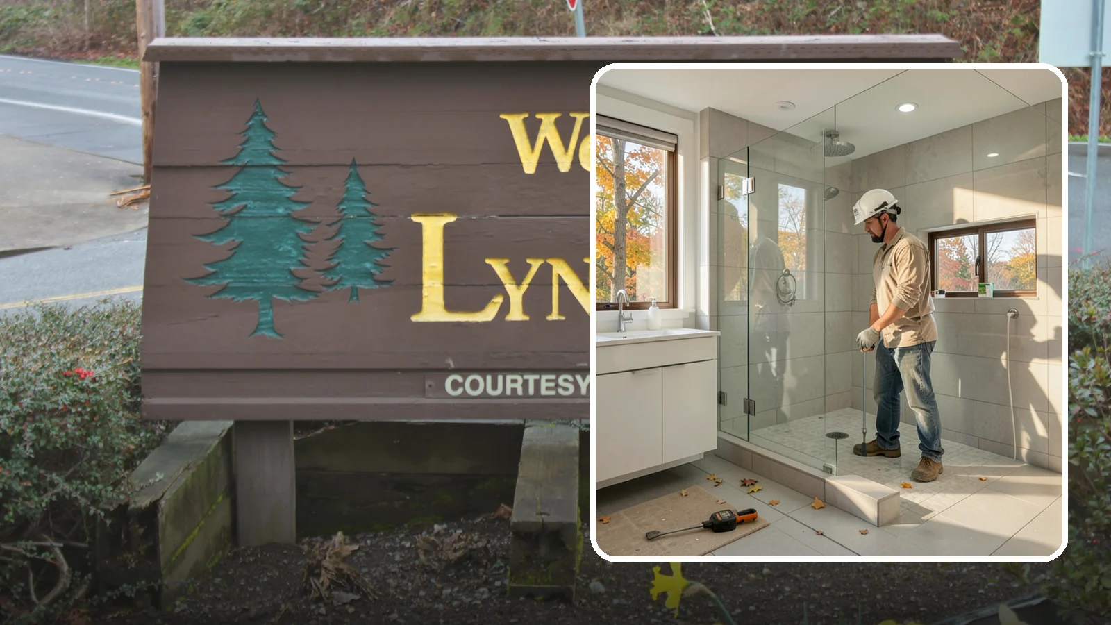 Curbless Shower Installation in Lynnwood, Snohomish County, WA - A curbless shower installation creates a seamless, zero-threshold bathing area with no barrier to step over.