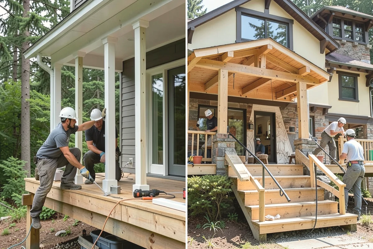 Curbless Shower Installation in Mercer Island, King County, WA - Recess and slope the subfloor for drainage